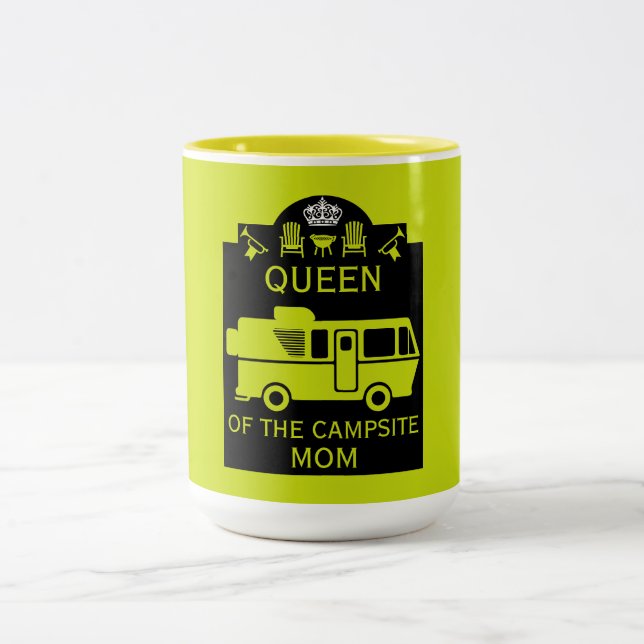 Queen Of The Campsite Two-Tone Coffee Mug (Center)