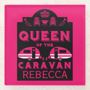 Queen of the Caravan Glass Coaster