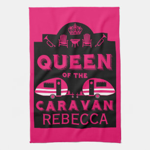 Queen of the Caravan Tea Towel