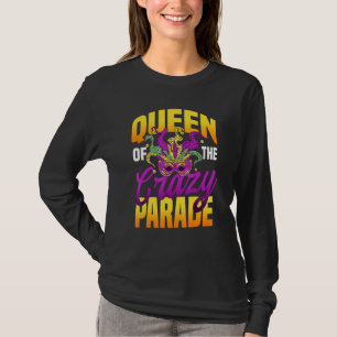 Queen Of The Crazy Parade Beads Bling Joker Jester T-Shirt