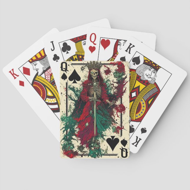 Queen of the Cursed Deck Playing Cards (Back)
