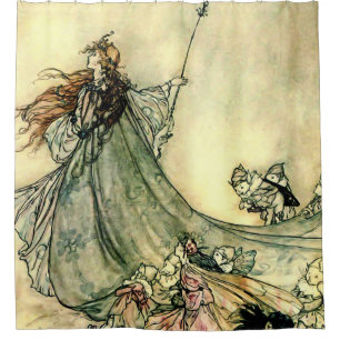 “Queen of the Fairies” by Arthur Rackham Shower Curtain