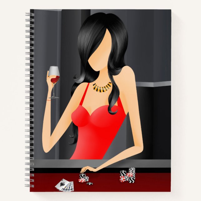 Queen of the Game - LasVegas Casino  Notebook (Front)