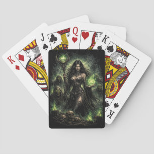 Queen of the Green Flame Playing Cards