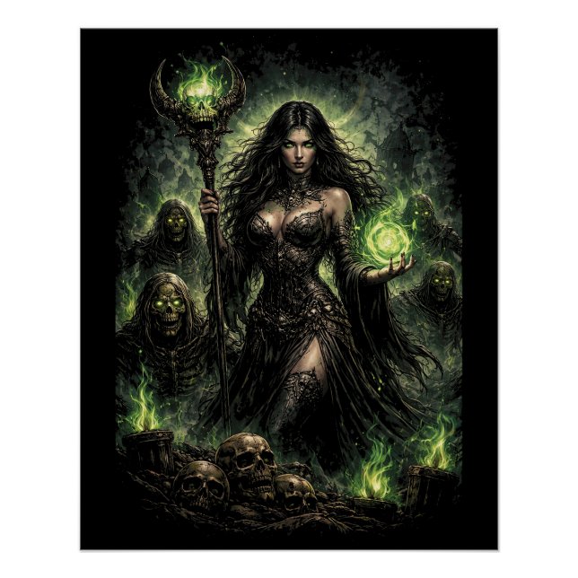 Queen of the Green Flame Poster (Front)