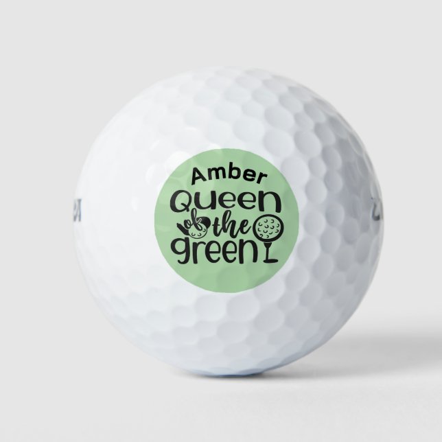 Queen of the Green – Fun Golf Design for Her Balls (Front)