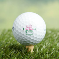 Queen of the Green Monogram Named Funny Girly
