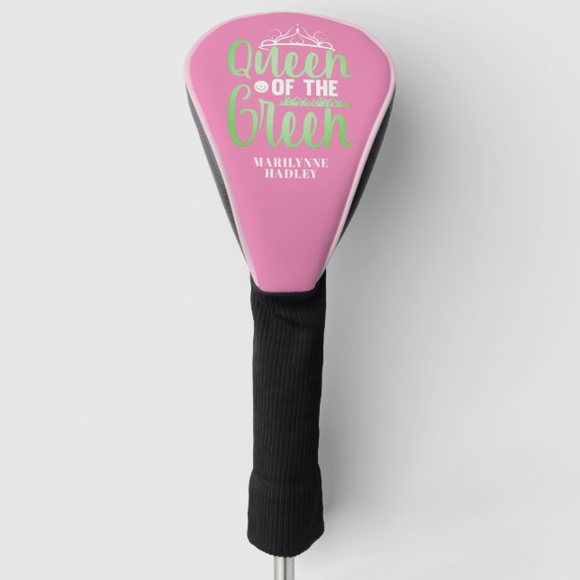 Queen Of The Green Pink Golf Head Cover (Front)