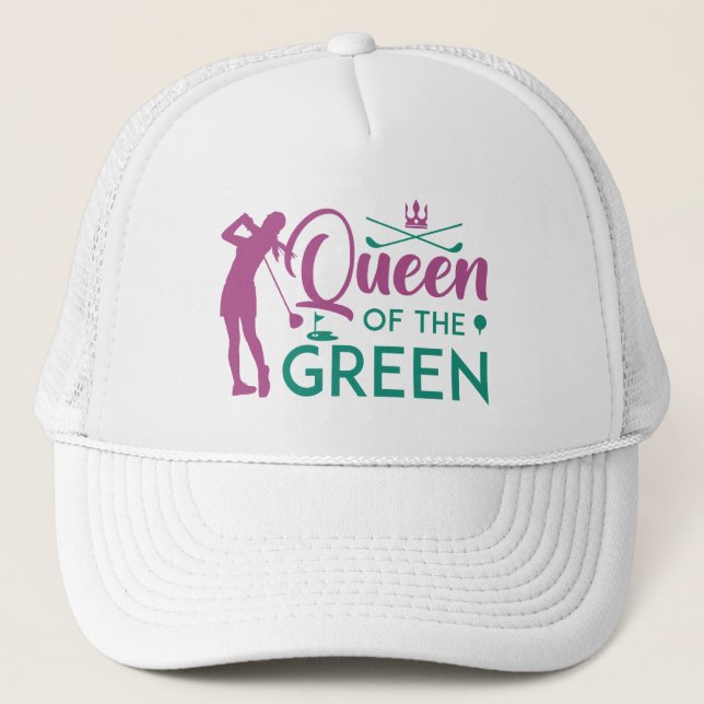 Queen Of The Green Trucker Hat (Front)