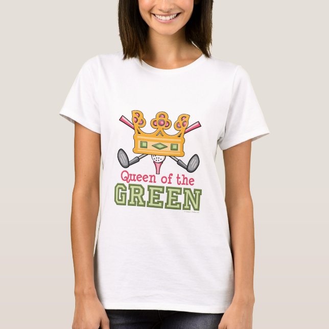 Queen of the Green Womens Golf Shirt (Front)