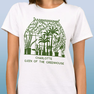 Queen of the Greenhouse Personalised Gardening T-Shirt