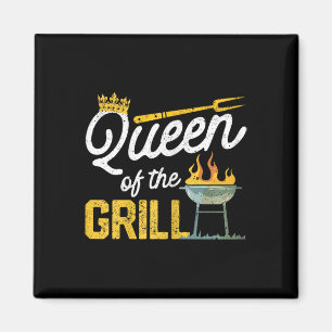 Queen Of The Grill Funny Smoked Meat Bbq Smoker Gr Magnet