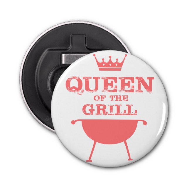 Queen Of The Grill, Pink Bottle Opener (Front)