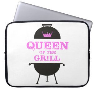 Queen Of The Grill, Pink Crown Pink Laptop Sleeve