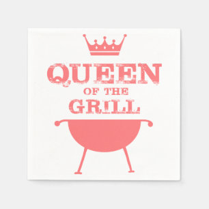 Queen Of The Grill, Pink Napkin