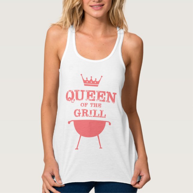 Queen Of The Grill, Pink Singlet (Front)