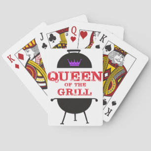 Queen Of The Grill, Purple Crown Red Playing Cards