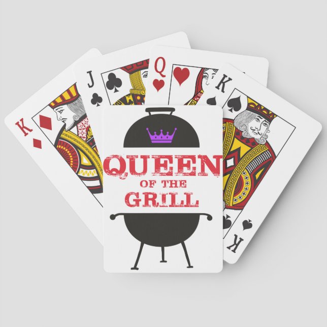 Queen Of The Grill, Purple Crown Red Playing Cards (Back)