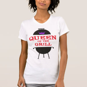 Queen Of The Grill, Purple Crown Red T-Shirt