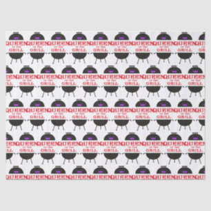 Queen Of The Grill, Purple Crown Red Tissue Paper