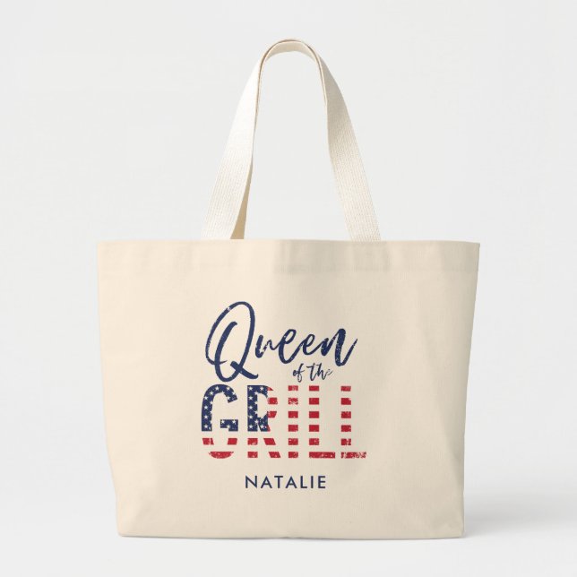 Queen of the grill tote (Front)