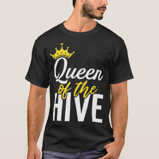 Queen of the Hive Bee Lover Beekeeping  T-Shirt