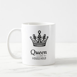 Queen of the household Personalised coffee mug