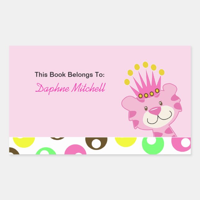 Queen of the Jungle Custom Book Plate Sticker (Front)