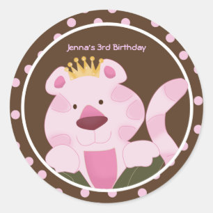 Queen of the Jungle Envelope Seals Favour Stickers