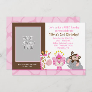 Queen of the Jungle & Friends Birthday Invitation