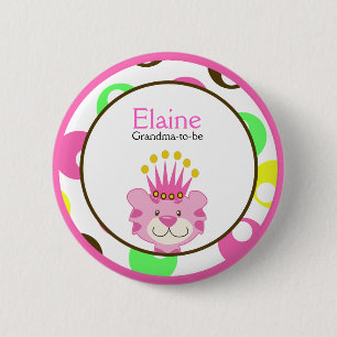QUEEN OF THE JUNGLE NAME TAG Personalised Button