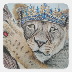 Queen of the Jungle Square Sticker