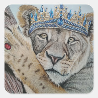 Queen of the Jungle Square Sticker
