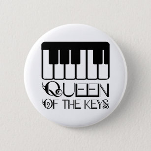 Queen of the Keys Piano 6 Cm Round Badge