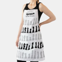 Queen Of the Kitchen Chess Black White Pattern