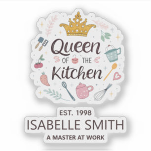 Queen of the Kitchen Custom Name Design