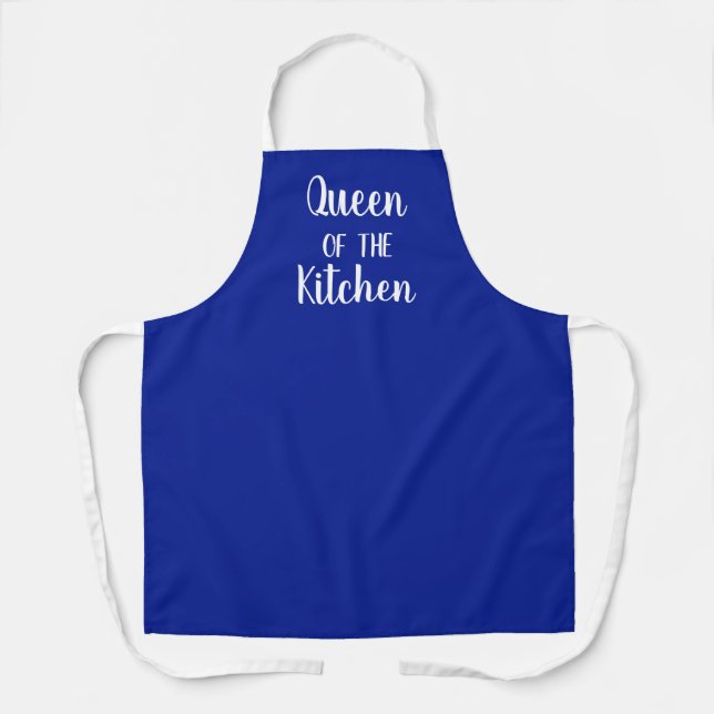 Queen of the Kitchen Dark Blue Apron (Front)