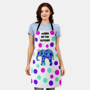 Queen of the Kitchen Elephant Apron