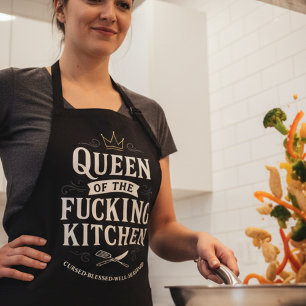 Queen of the Kitchen Funny Custom Name Apron