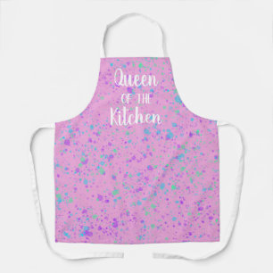 Queen of the Kitchen Pink Splattered Apron
