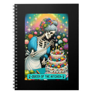 Queen of the Kitchen Tarot Card Spiral Notebook