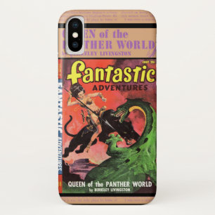 Queen of the Panther World:  Fantasy Pulp Fiction Case-Mate iPhone Case