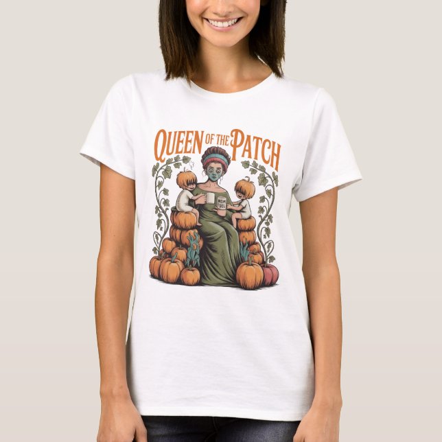 Queen of the Patch Mum T-Shirt Fall Pumpkin (Front)