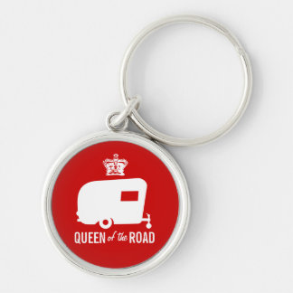 Queen of the Road - Vintage RV Camping Keychain