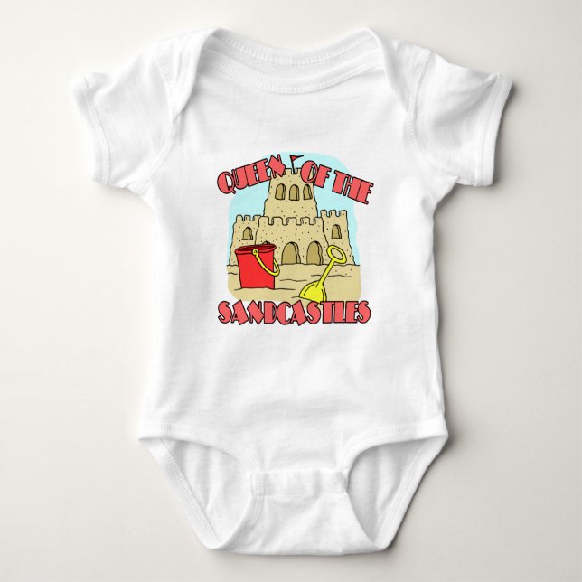 Queen Of The Sandcastles Baby Bodysuit (Front)