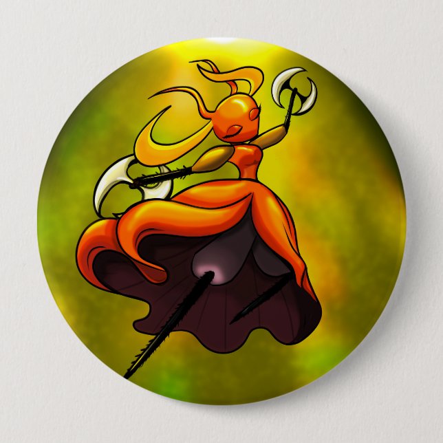 Queen of the Skarr 10 Cm Round Badge (Front)