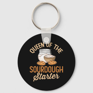 Queen Of The Sourdough Starter - Women Sourdough Key Ring