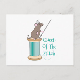 Queen of the Stitch Postcard