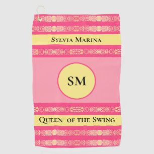 Queen of the Swing Pink  Golf Towel