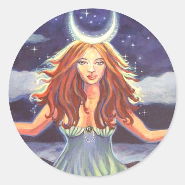 Queen Of The Tides - Goddess Art Stickers (Front)